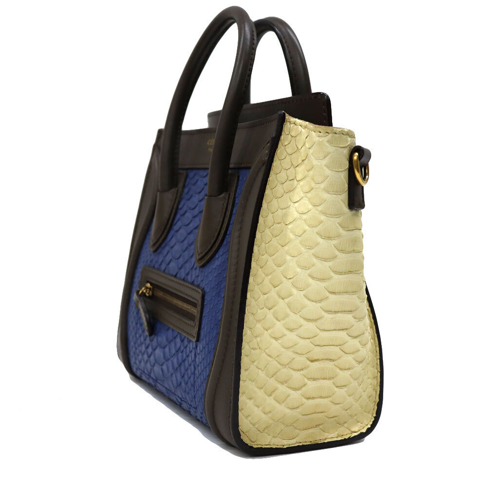 Celine Luggage Shopper Two Tone Python Leather - image 3